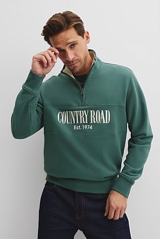 Verified Australian Cotton Half Zip Heritage Sweat