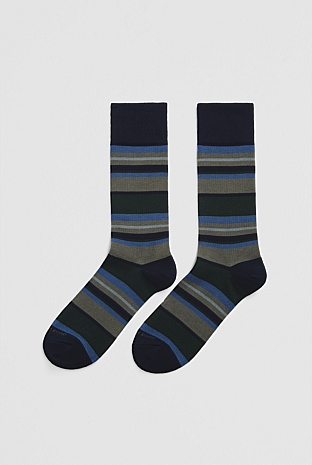 Australian Cotton Blend Stripe Sock