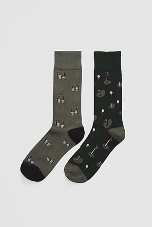 Australian Cotton Blend Golf Sock Pack of 2