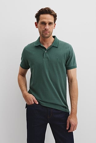 Australian Cotton Jacquard Polo