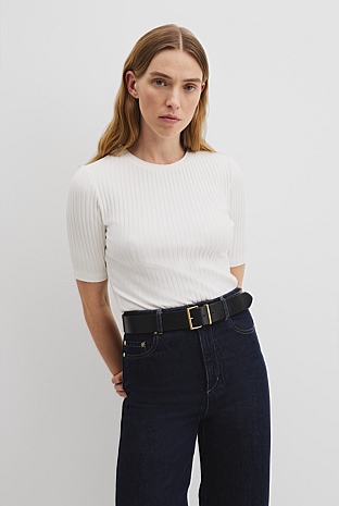 Short Sleeve Rib T-Shirt