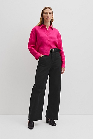 Organically Grown Linen Crop Shirt