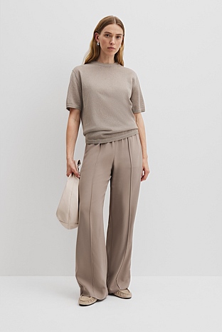 Fine Mesh Knit T-Shirt