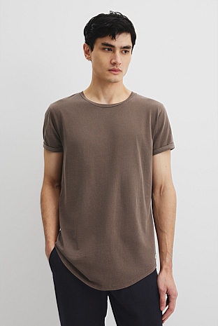 Australian Cotton Longline Garment Dye T-Shirt