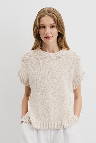 Textured Knit T-Shirt