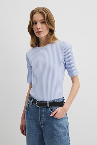 Short Sleeve Rib T-Shirt