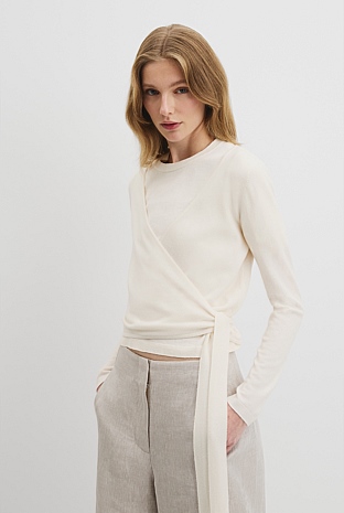 Long Sleeve Wrap Knit