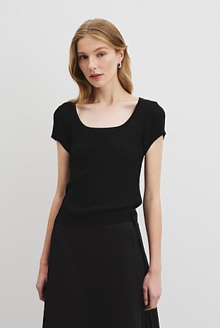 Lace Knit T-Shirt