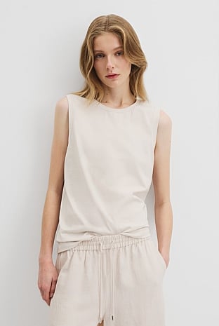 Australian Cotton Relaxed Crew Tank