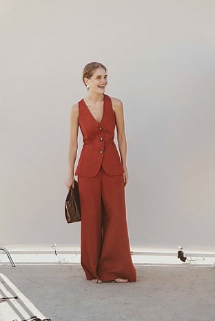 Organically Grown Linen Panel Pant