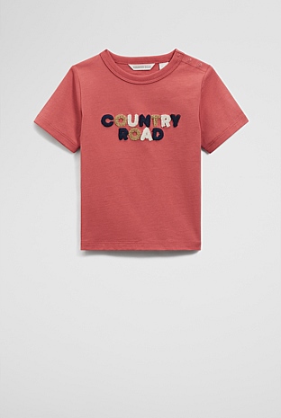 Organically Grown Cotton Boucle Logo T-Shirt