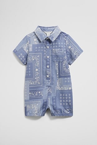Paisley Print Romper