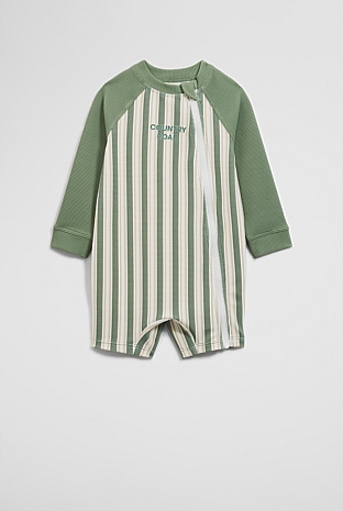 Stripe Logo Swimsuit