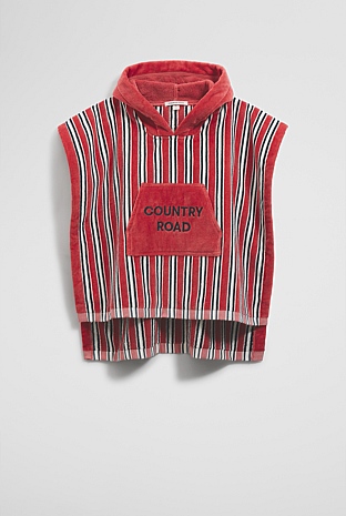 Australian Cotton Logo Stripe Poncho