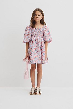 Shirred Mini Dress