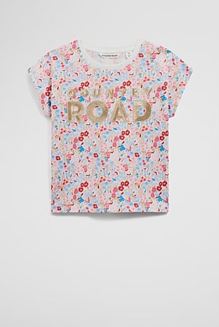 Organically Grown Cotton Sequin Logo T-Shirt