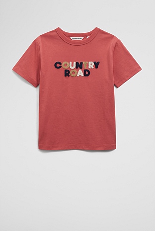 Organically Grown Cotton Boucle Logo T-Shirt