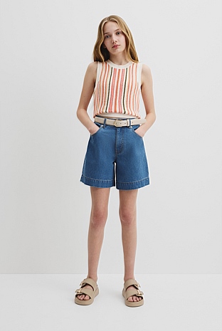 Australian Cotton Stripe Knit Top