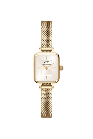 Quadro Mini Evergold Champagne Watch