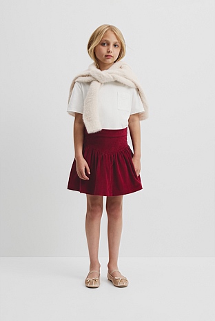 Organically Grown Cotton Cord Flounce Skirt
