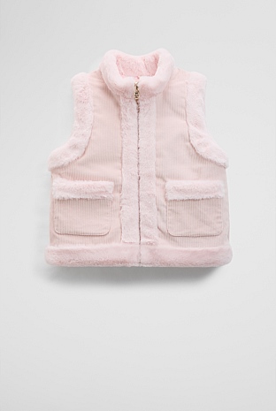 Reverse Faux Fur Vest