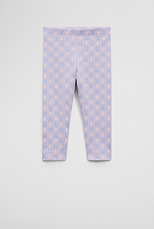 Organically Grown Cotton Blend Geometric Legging