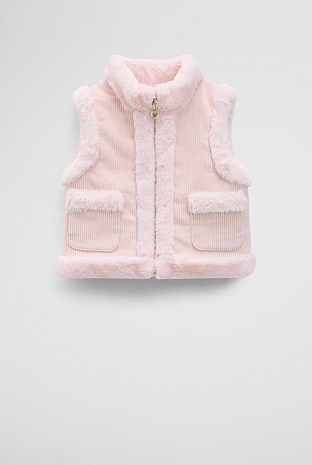 Reverse Faux Fur Vest