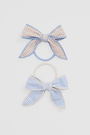 Gingham Hairtie Pack of 2