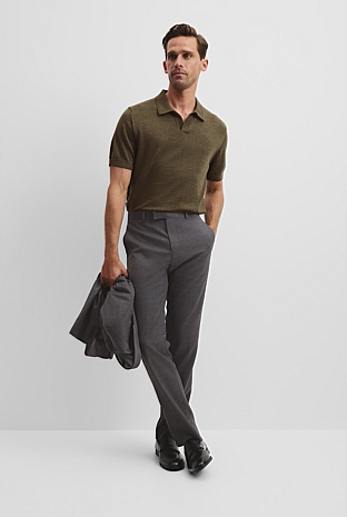 Australian Merino Short Sleeve Trophy Knit Polo
