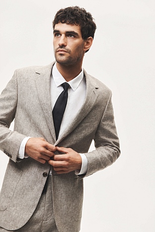 Regular Linen Cotton Textured Jacket