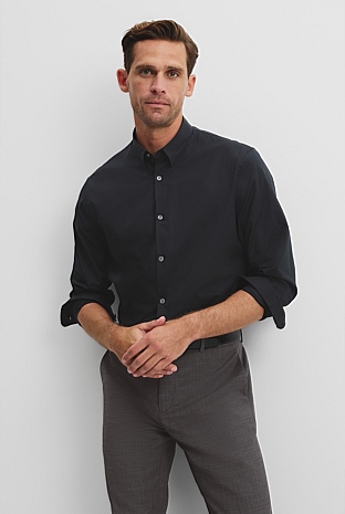 Slim Fit Stretch Cotton Shirt