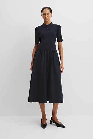 Mix Media Knit Dress