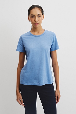 Australian Good Earth Cotton Slub Short Sleeve T-Shirt