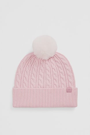 Pom Cable Beanie
