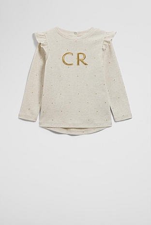 Australian Cotton Logo Frill T-Shirt
