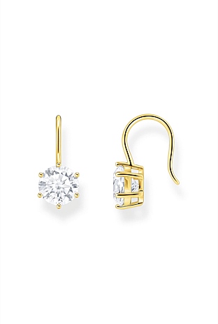 Solitaire Earrings In Gold