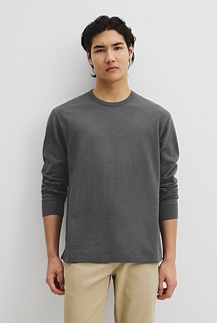 Long Sleeve Cotton Slub T-Shirt