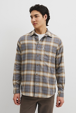 Regular Fit Brushed Check Shirt