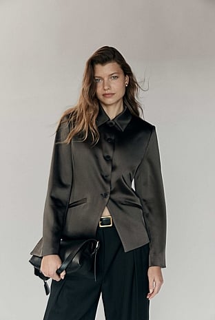 Satin Collar Jacket
