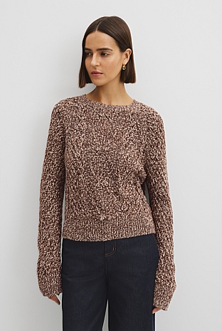 Twist Knit Cable Knit Pullover