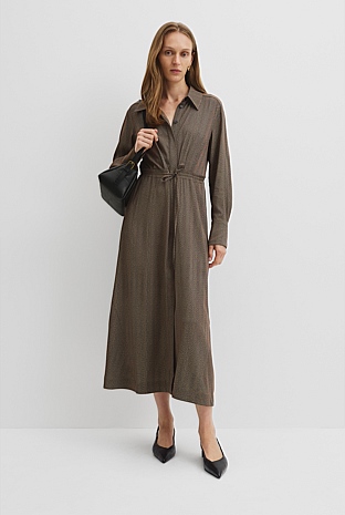 Print Shirt Dress