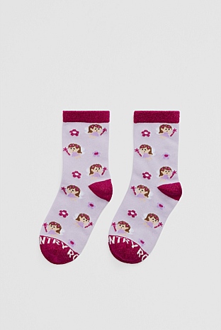 Organically Grown Cotton Blend Fairy Sock