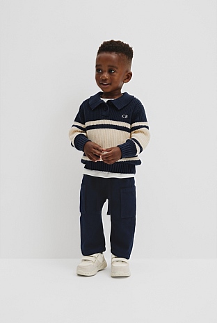Stripe Collared Knit