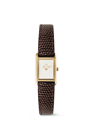 Bound Mini Brown Leather & Gold Watch