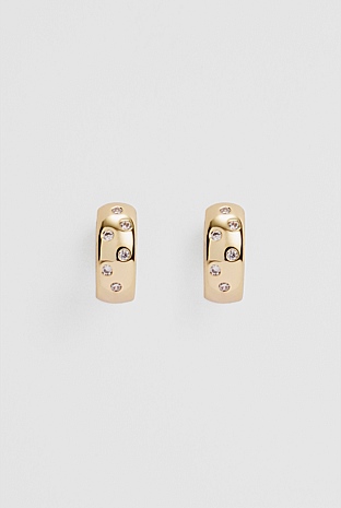 Mara Crystal Hoop Earring