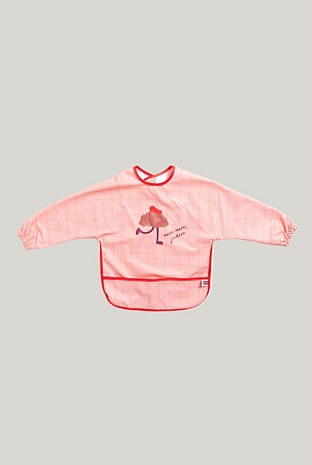 All-covered Smock Bib - Croissant Peach