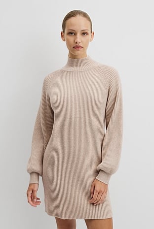 Australian Cotton Blend Knit Mini Dress