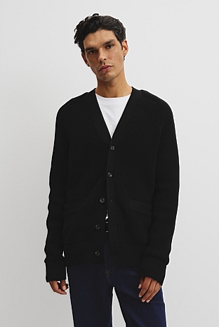 Cotton Rib Cardigan