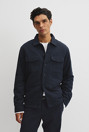 Quilted Houndstooth Overshirt