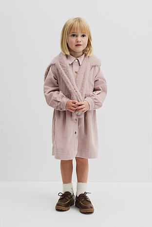 Organically Grown Cotton Cord Button Through Dress